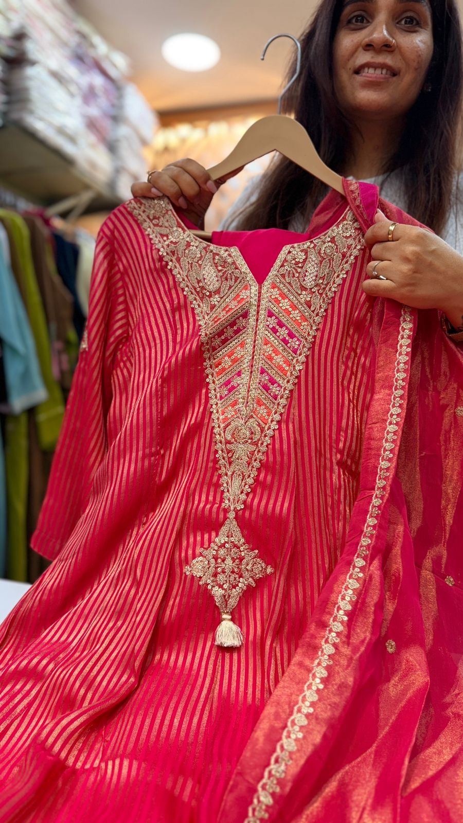 Rani Gulnaar Zari Suit Set