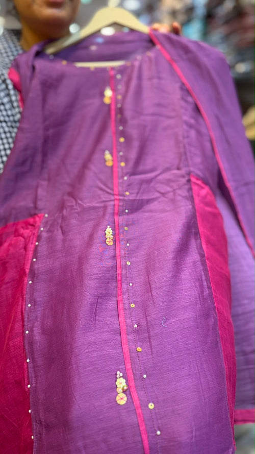 Colour Cocktail – Mul Chanderi Suit Set ⭐