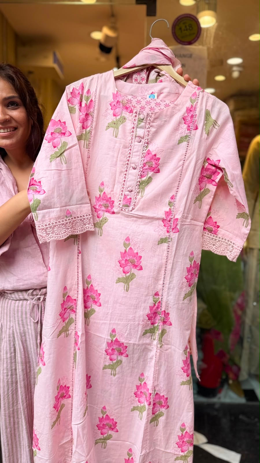 Lotus Whisper Mul Cotton Suit Set