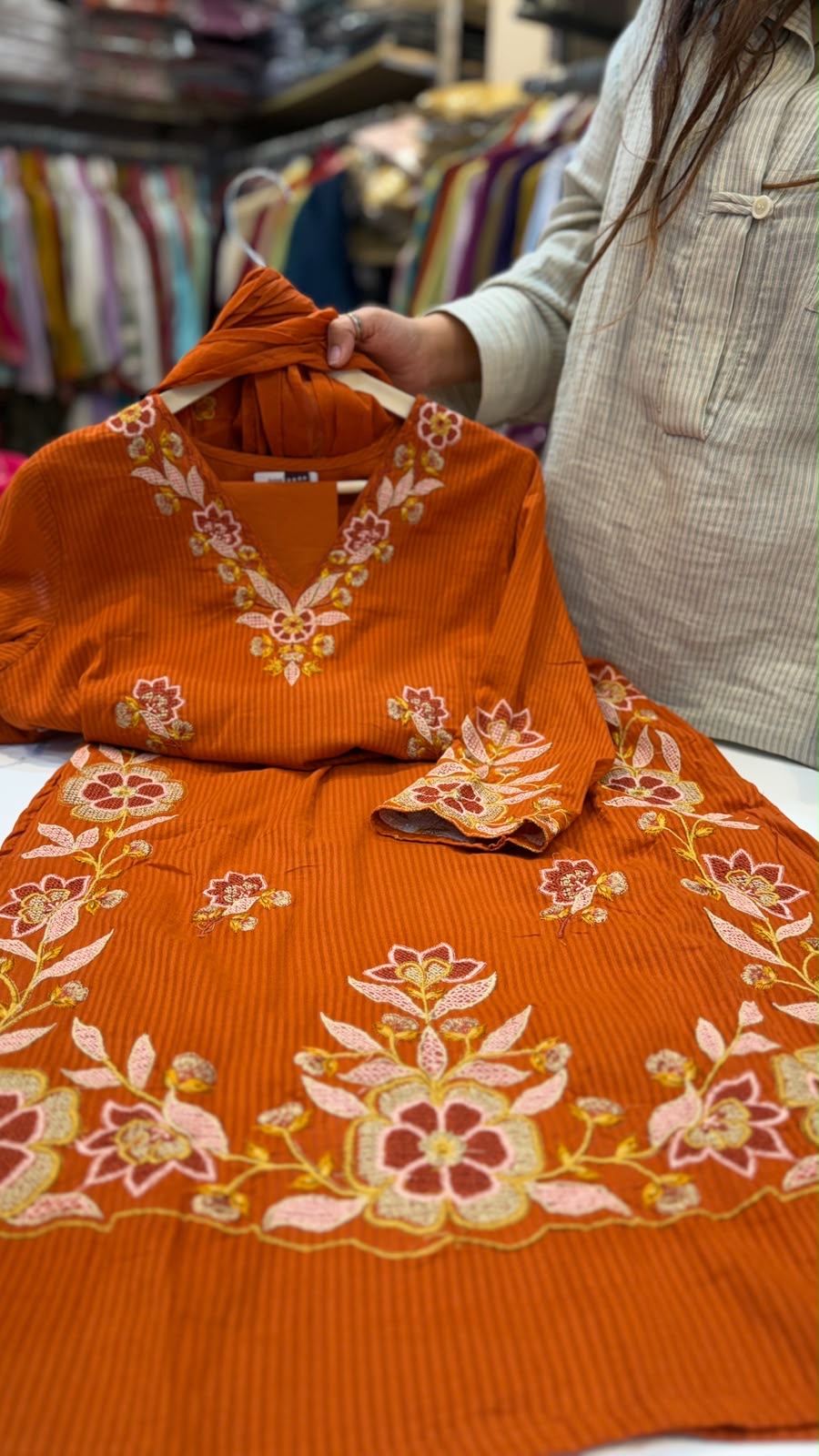 A Garden Set Ablaze – Embroidered Suit Set