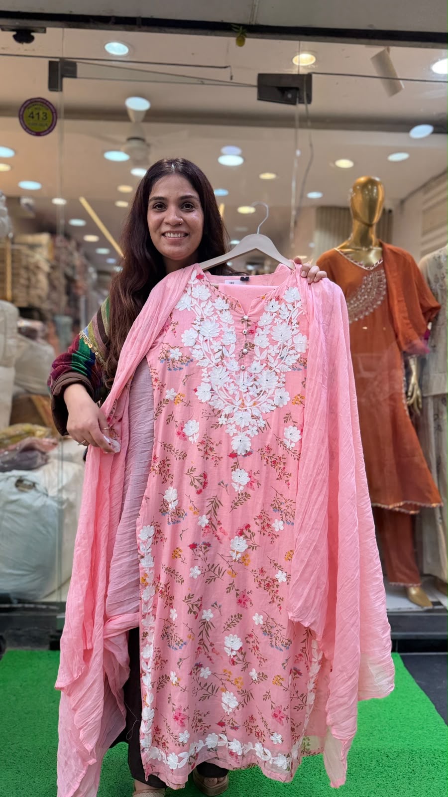 Petal Symphony Embroidered Suit Set