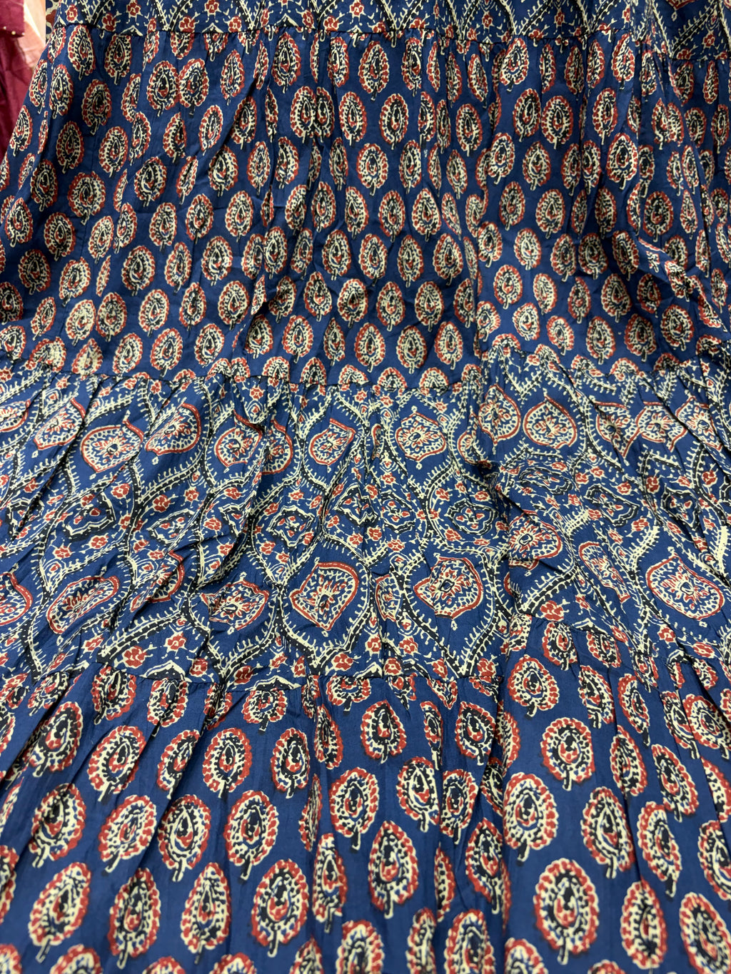 Indigo Rhythm – Printed Tiered Anarkali Dress