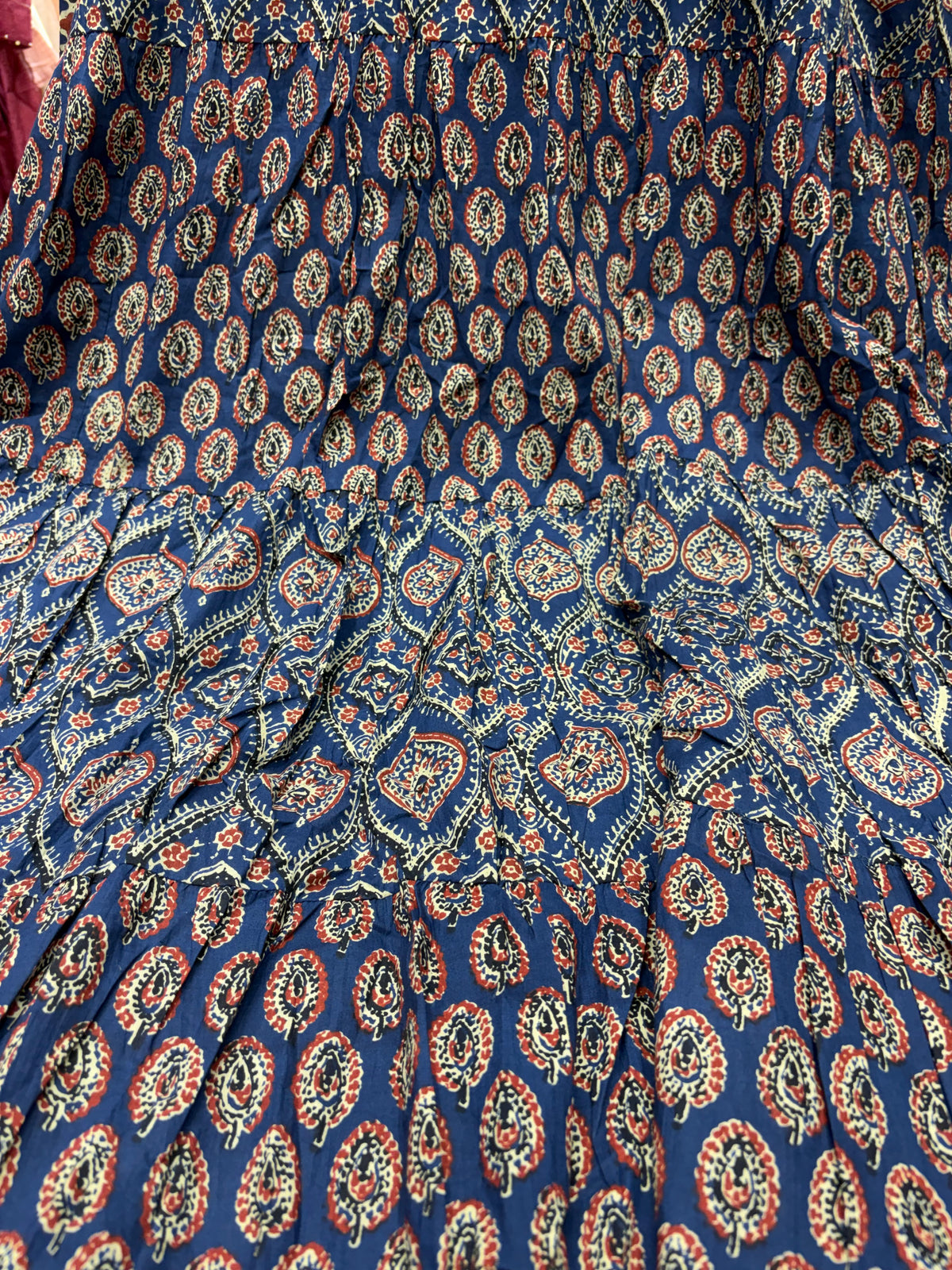 Indigo Rhythm – Printed Tiered Anarkali Dress