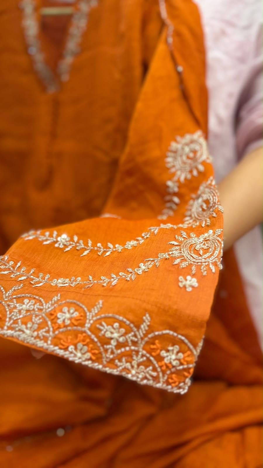 Celadon Constellation Mul Chanderi Suit Set