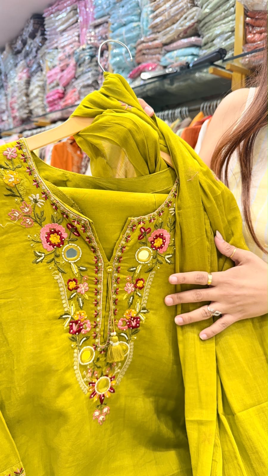 Aafreen Mirrorwork Mul Cotton Ensemble