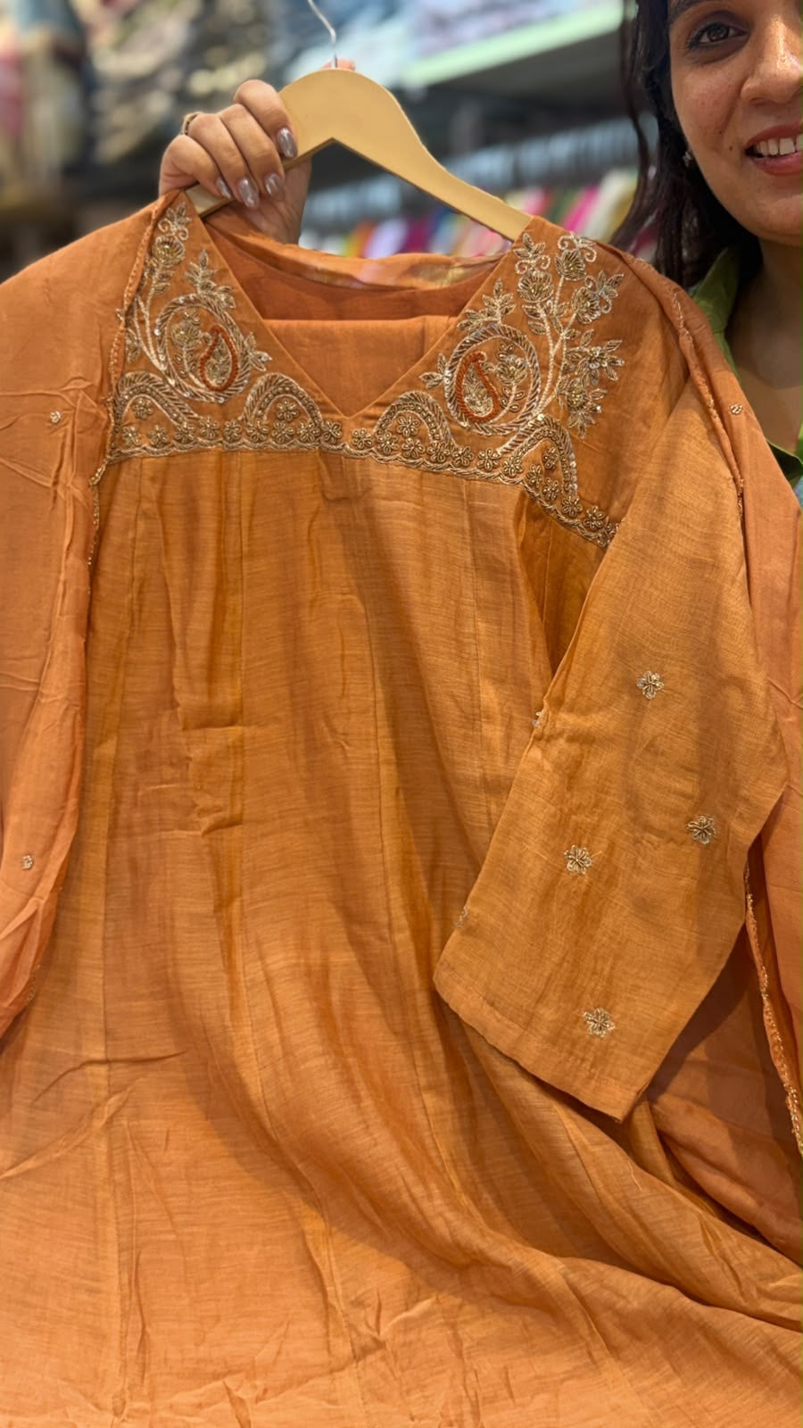 The Paisley Passage – Mul Chanderi Suit Set