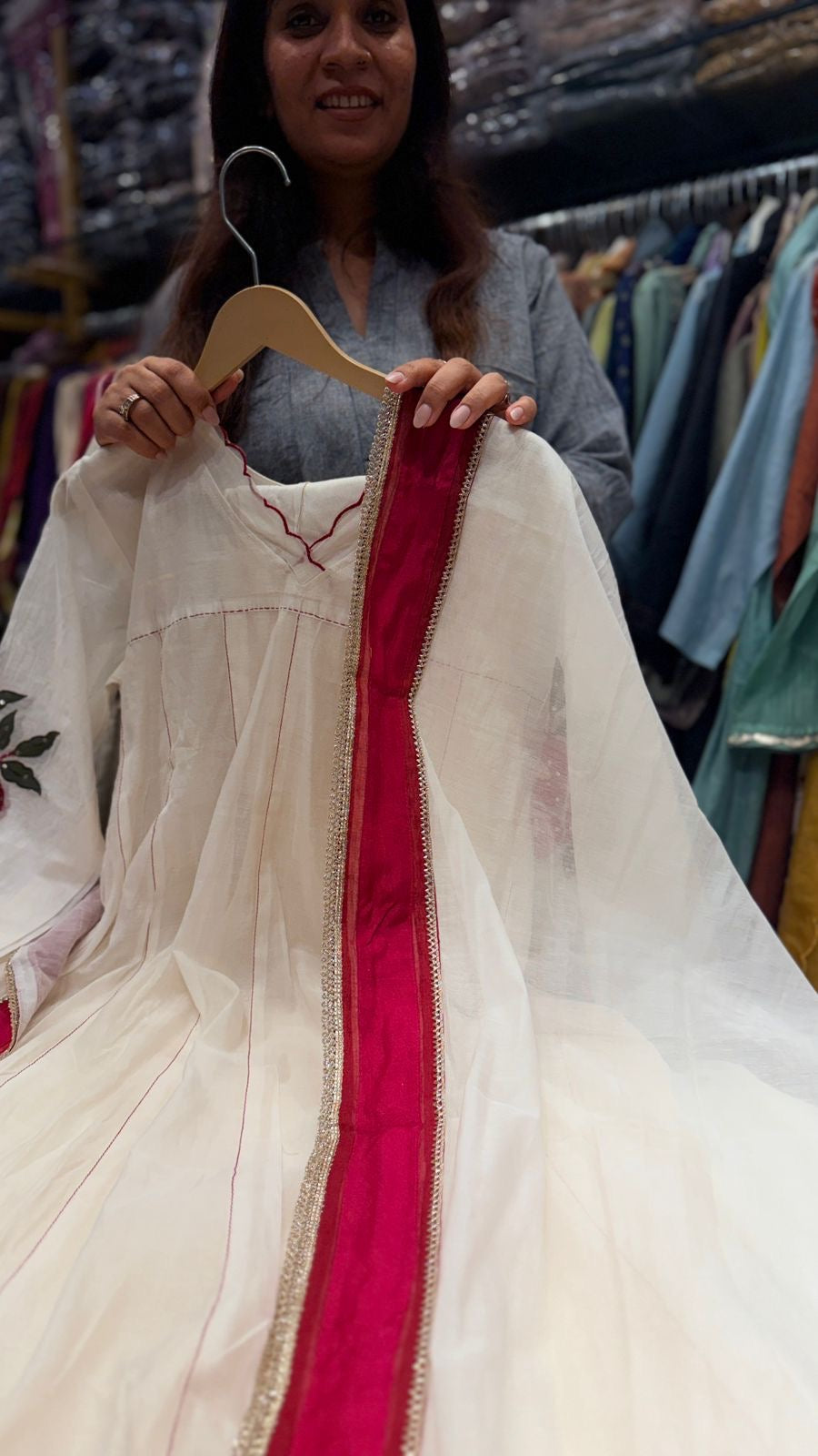 Ivory Radiance Mul Chanderi Suit Set