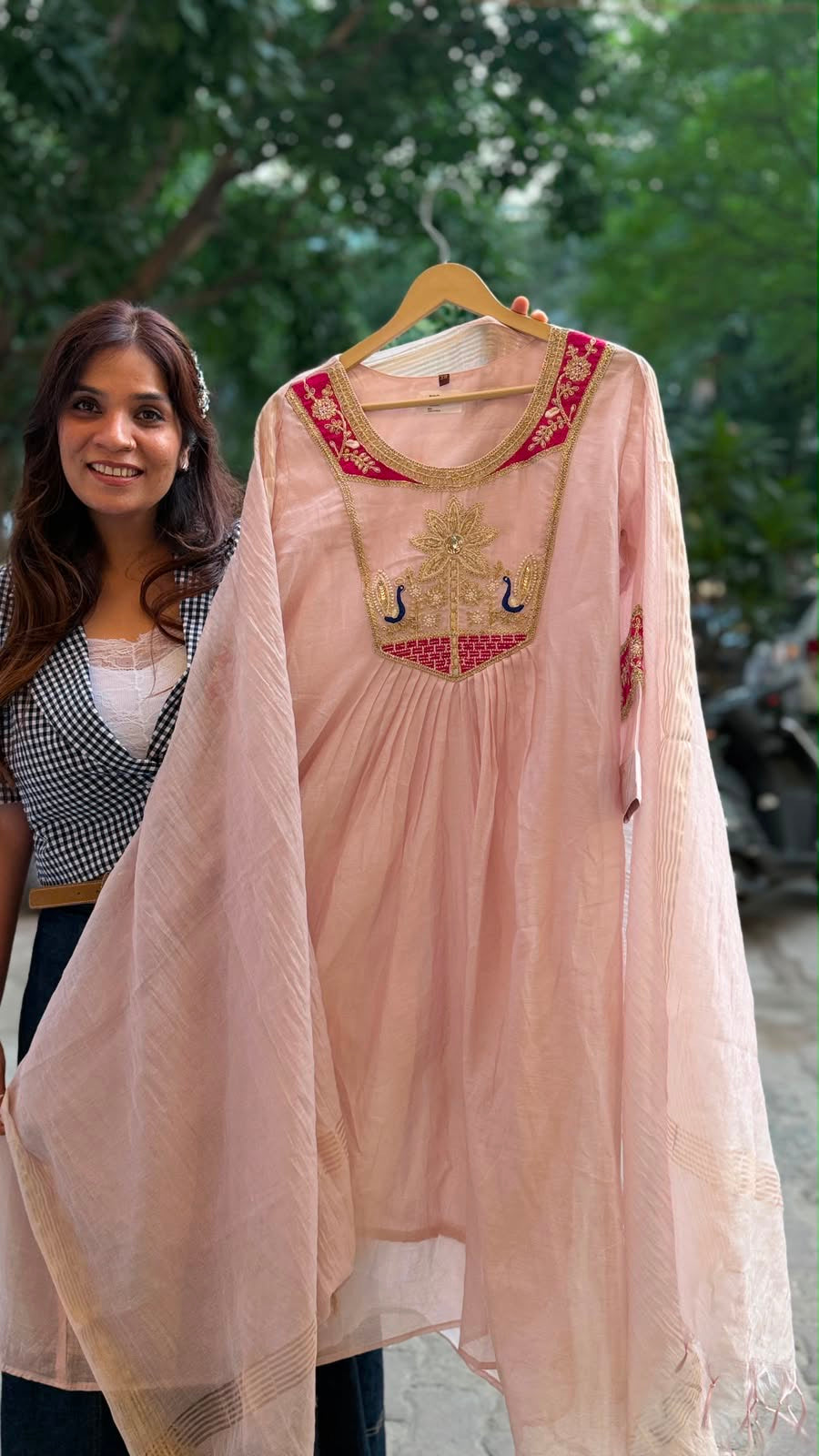 Blush Royale – Luxe Mul Chanderi Suit Set