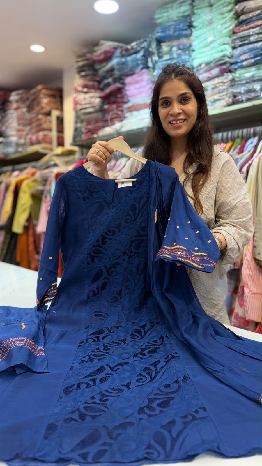 The Colour Kept a Secret – Textured Mul Chanderi