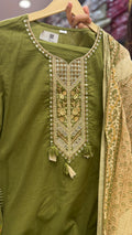 Olive Heirloom Cotton Suit Set