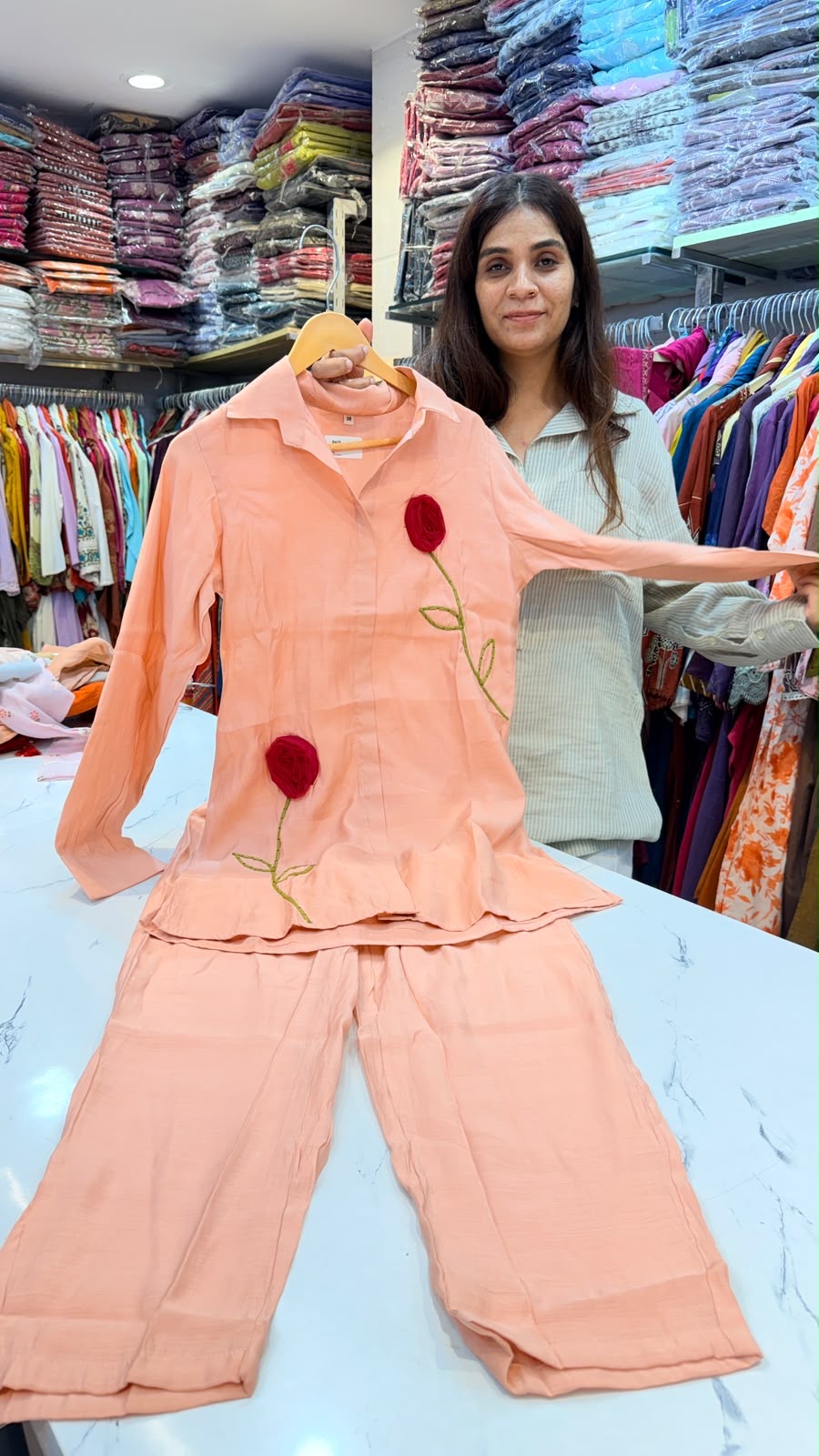 A Rose in Passing – Peach Co-ord Set