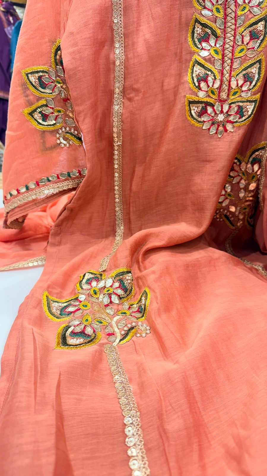Gilded Petal Mul Chanderi ~ Super Luxe