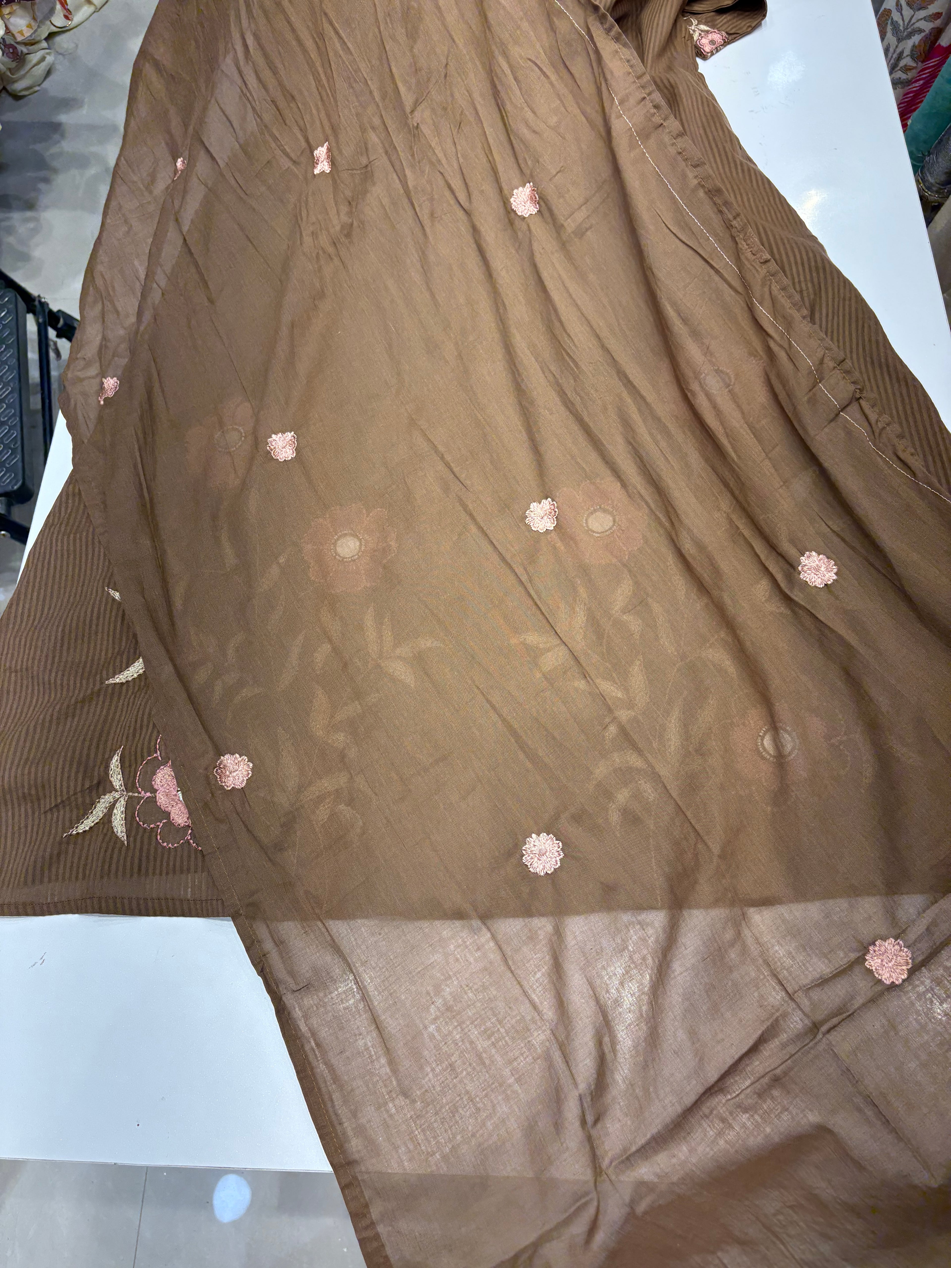Cocoa Blossom – Embroidered Suit Set