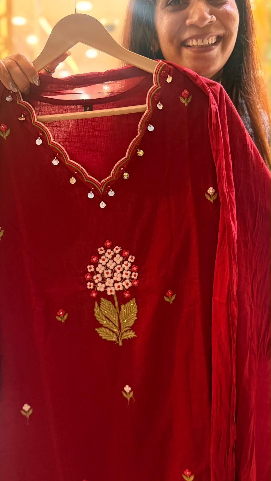 Petals, Precisely Placed – Embroidered Suit Set