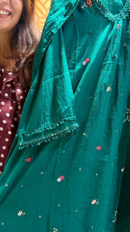 Small Blooms, Big Detail – Mul Cotton Suit Set