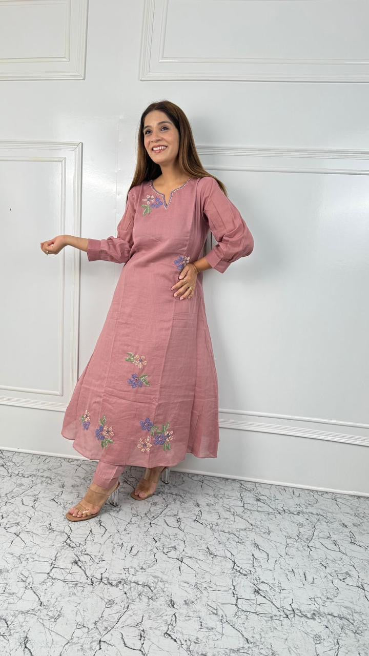 Mouve Mul Cotton Kurta Pant