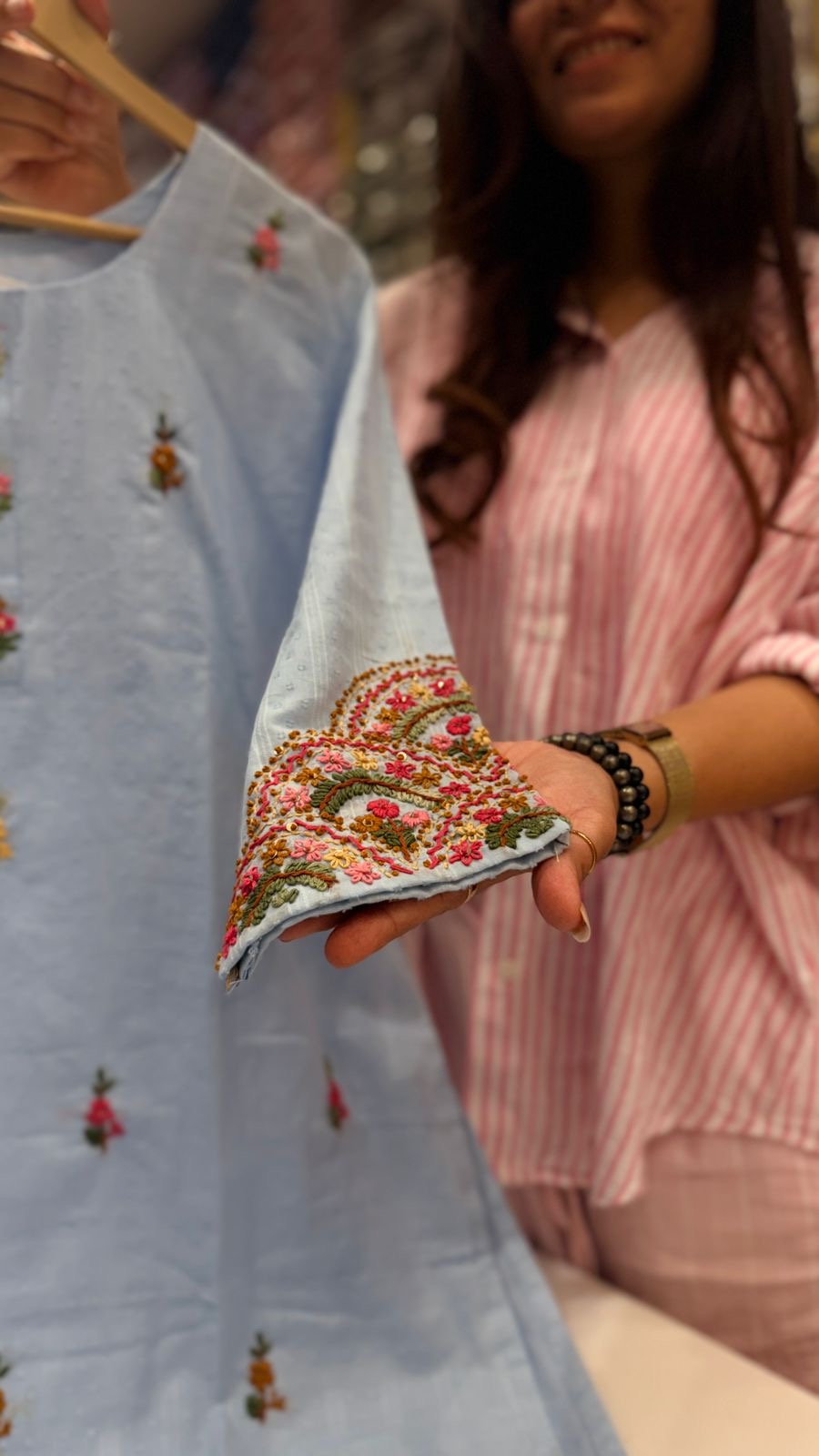 Embroidered Pastels Story