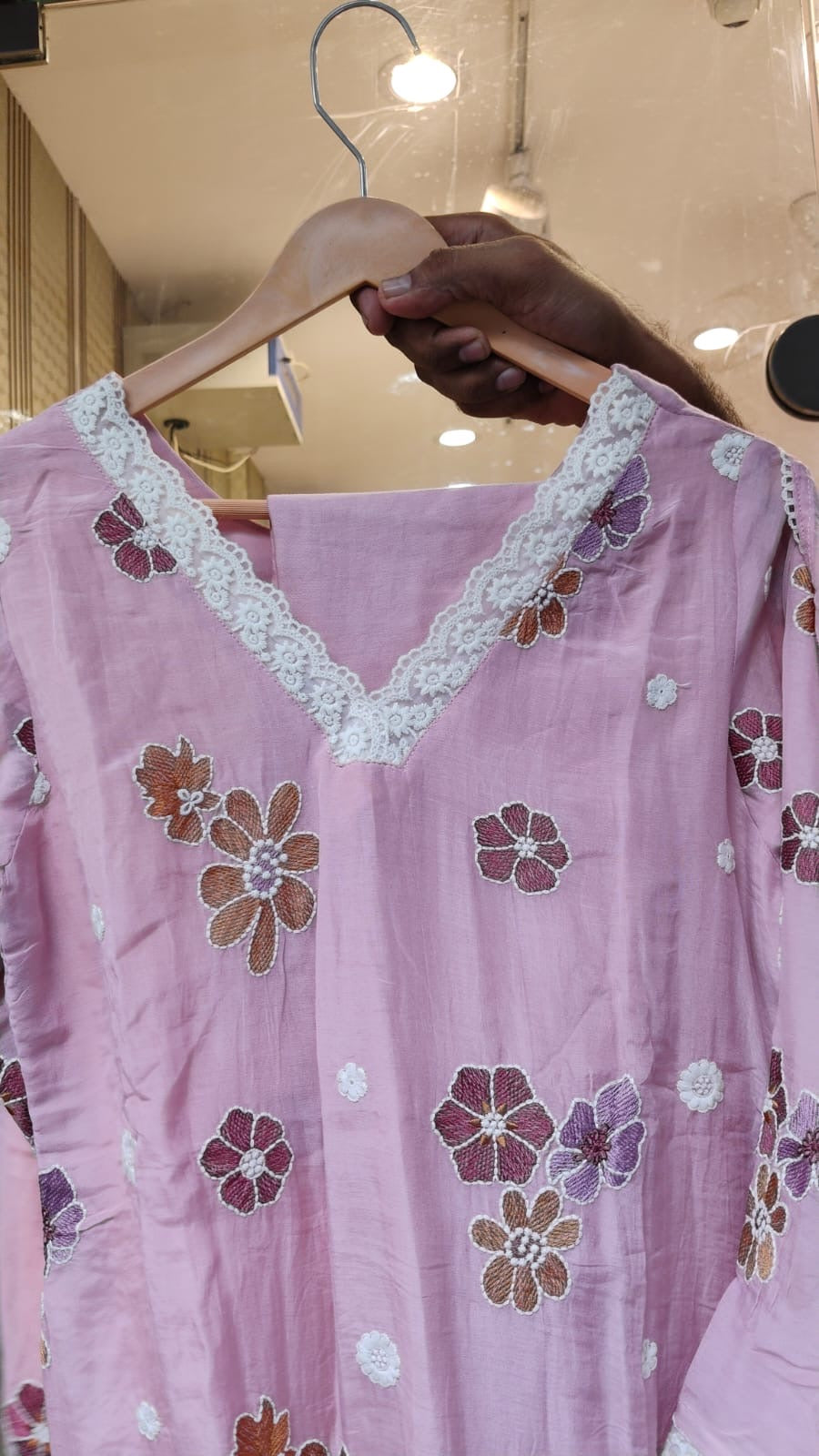 ~ Wisteria & Lace — Mul Chanderi Couture ~