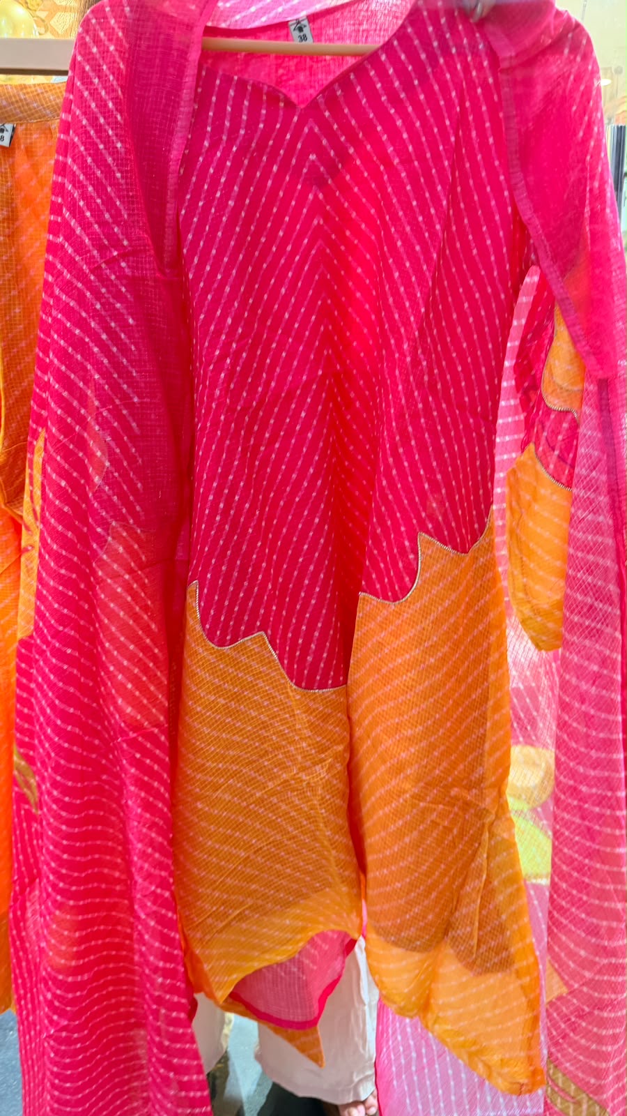 The Colour Detour – Banarasi Kota Doria Farsi Set