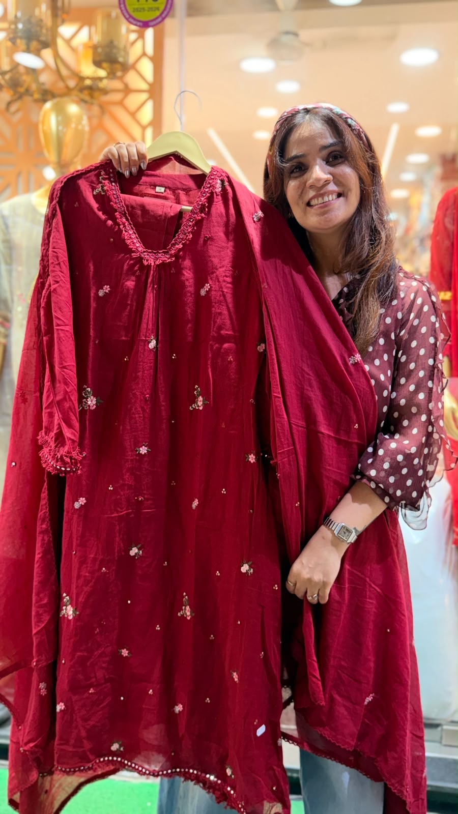 Small Blooms, Big Detail – Mul Cotton Suit Set