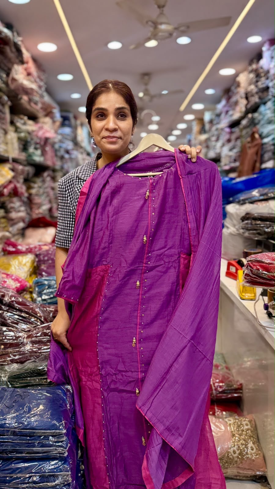 Colour Cocktail – Mul Chanderi Suit Set ⭐
