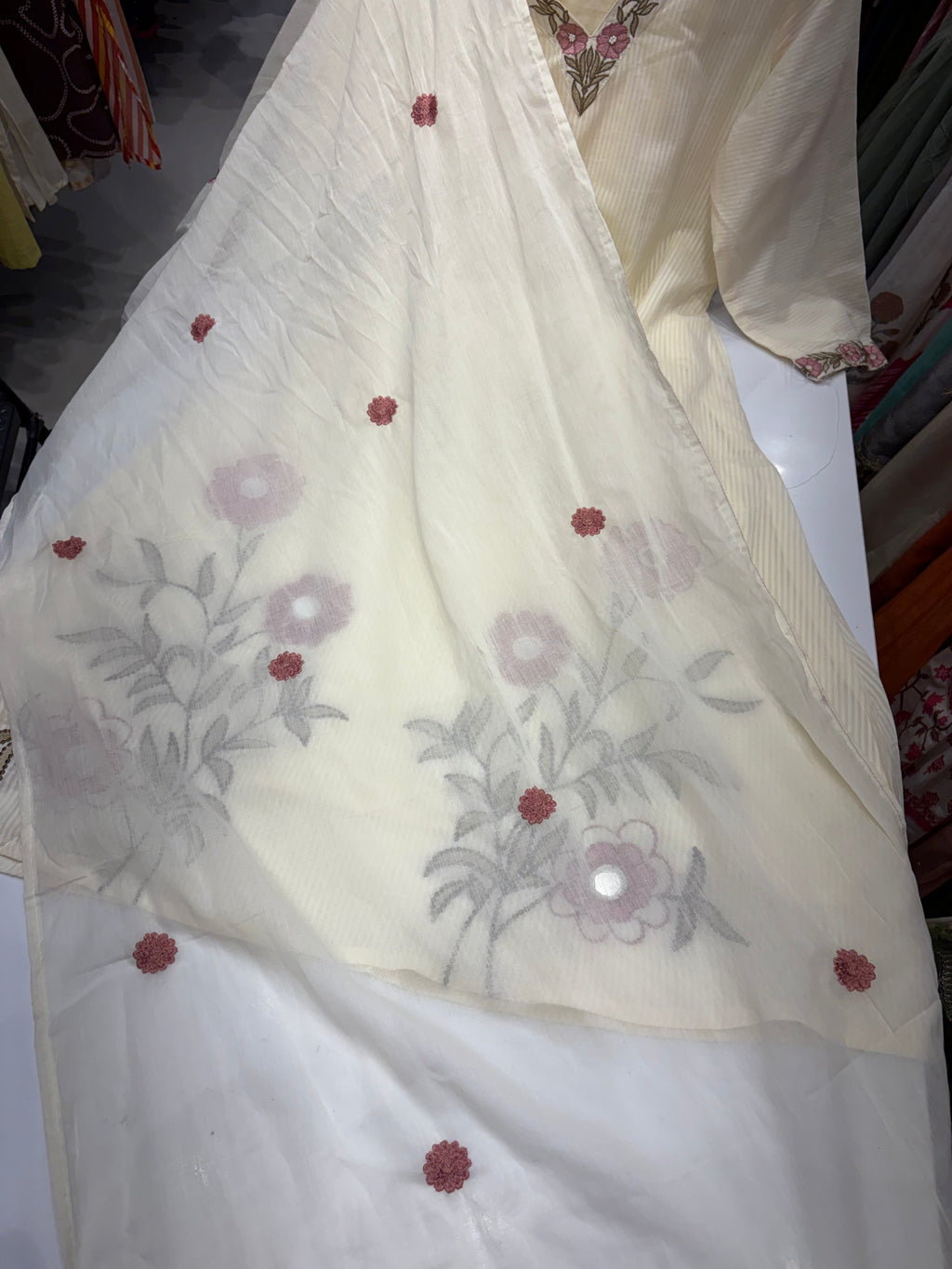 Cocoa Blossom – Embroidered Suit Set