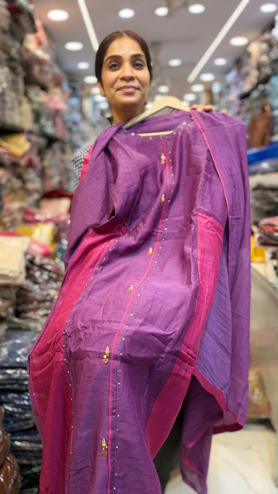 Colour Cocktail – Mul Chanderi Suit Set ⭐