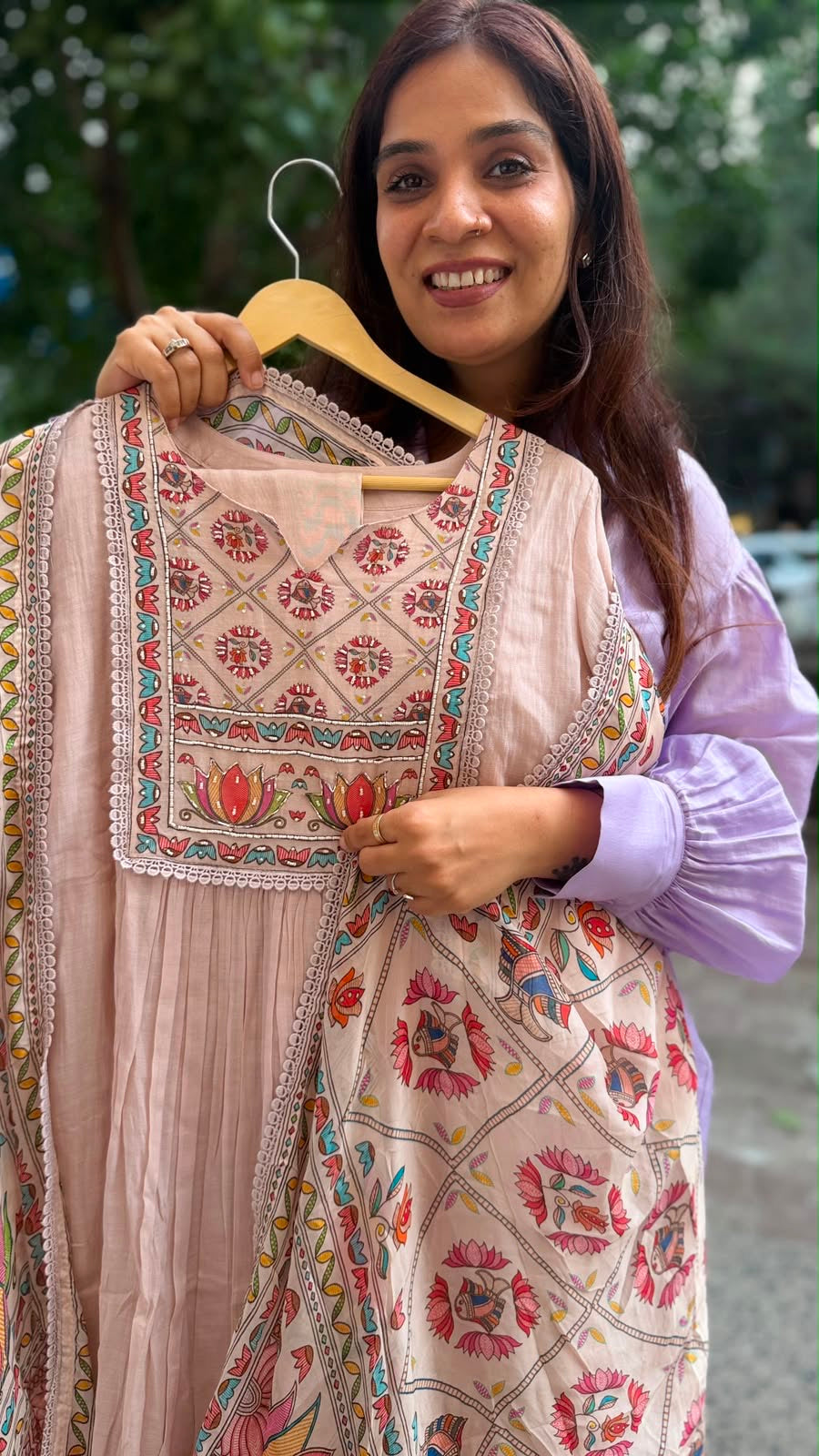 Lotus Reverie Mul Chanderi Suit Set
