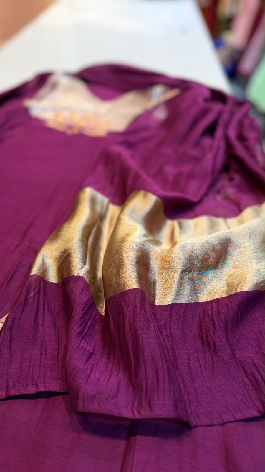 The Lotus Line – Mul Chanderi Suit Set