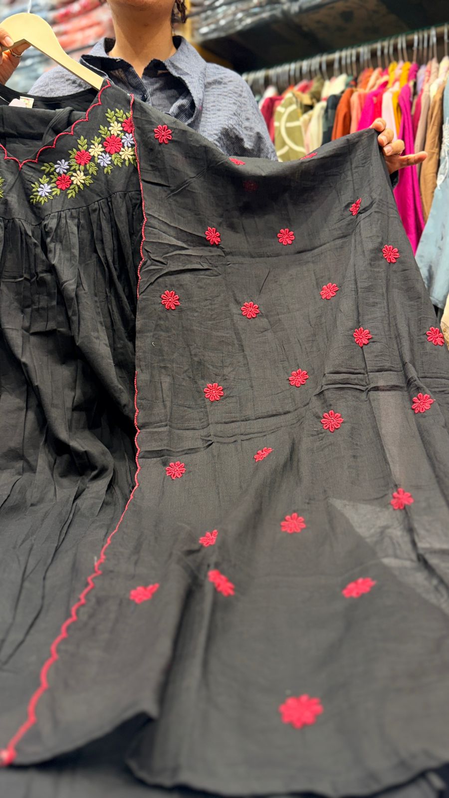 Black Midnight Embroidered Suit Set