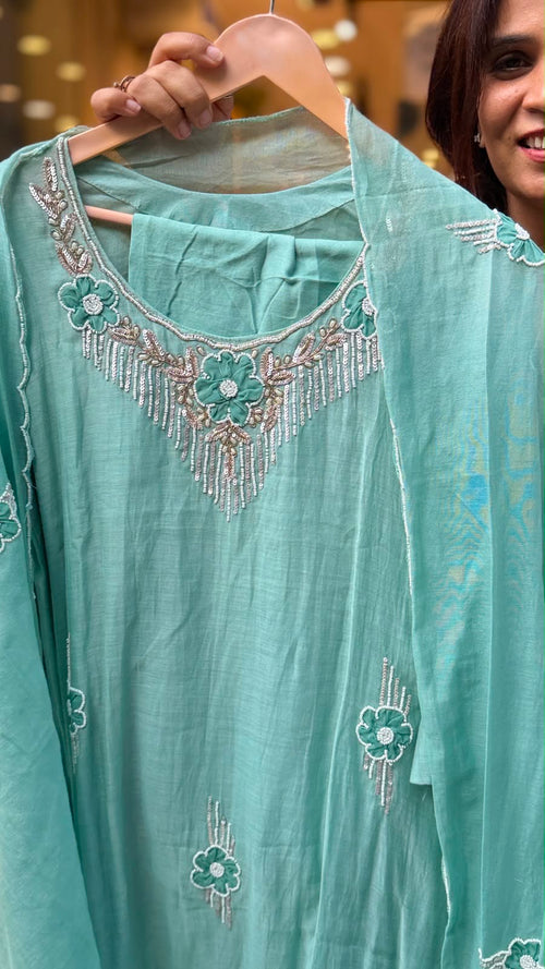 Moonflower Grace— Mul Chanderi Classics
