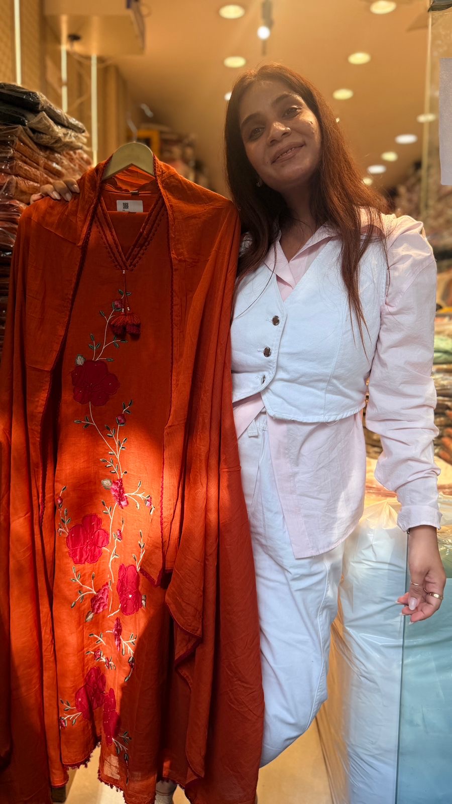 Rust Grace Mul Cotton Suit Set