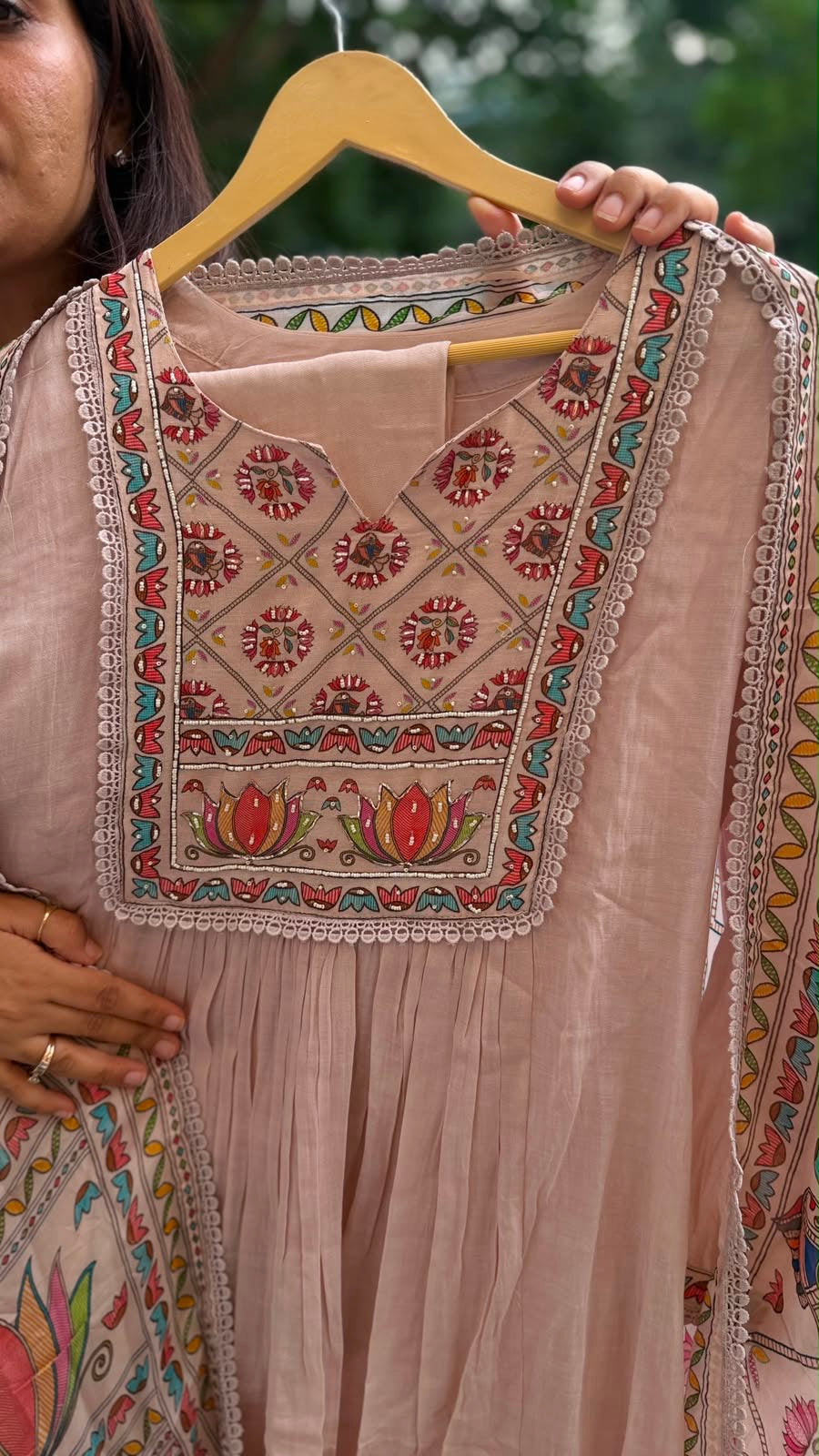 Lotus Reverie Mul Chanderi Suit Set