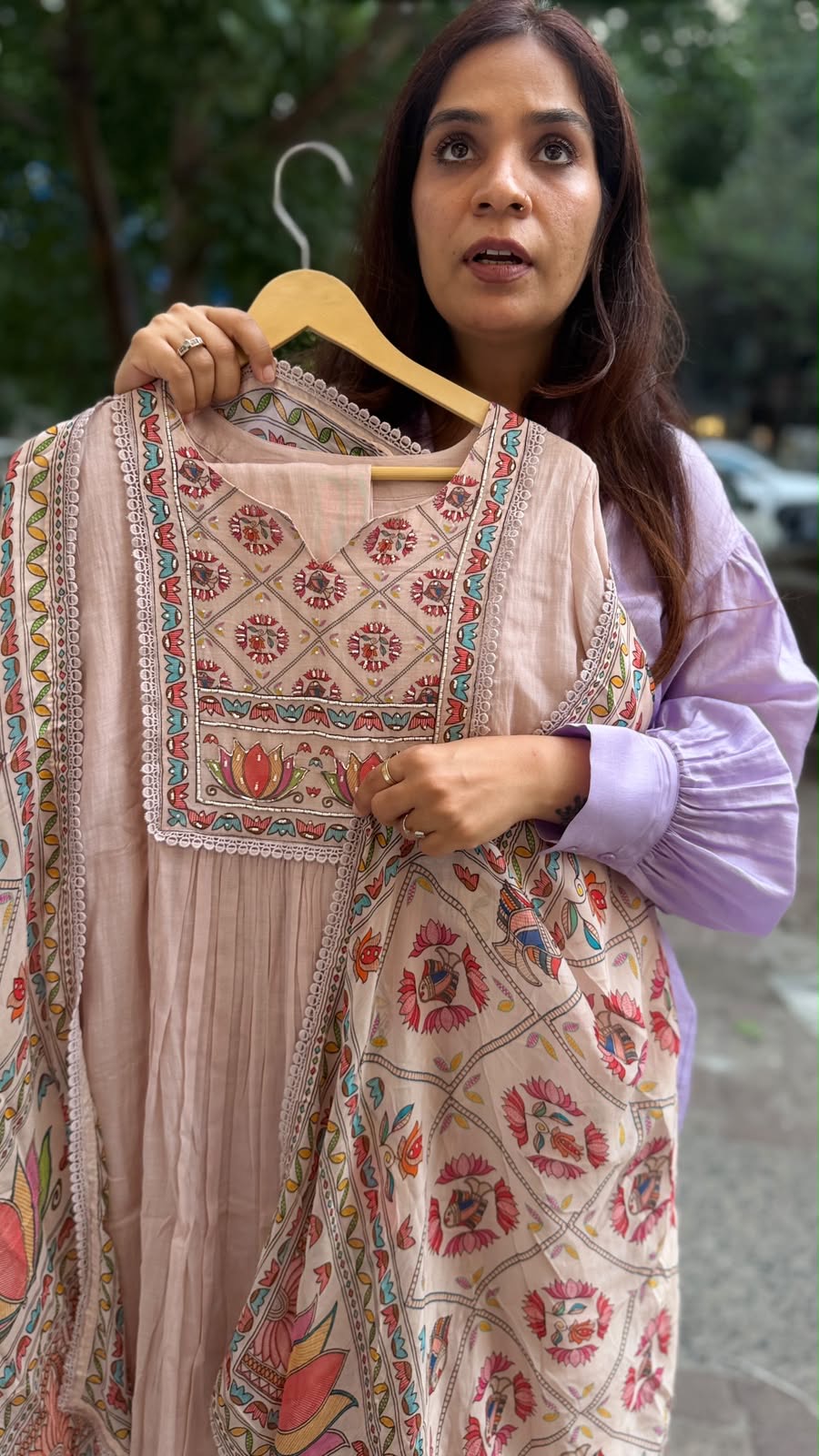 Lotus Reverie Mul Chanderi Suit Set