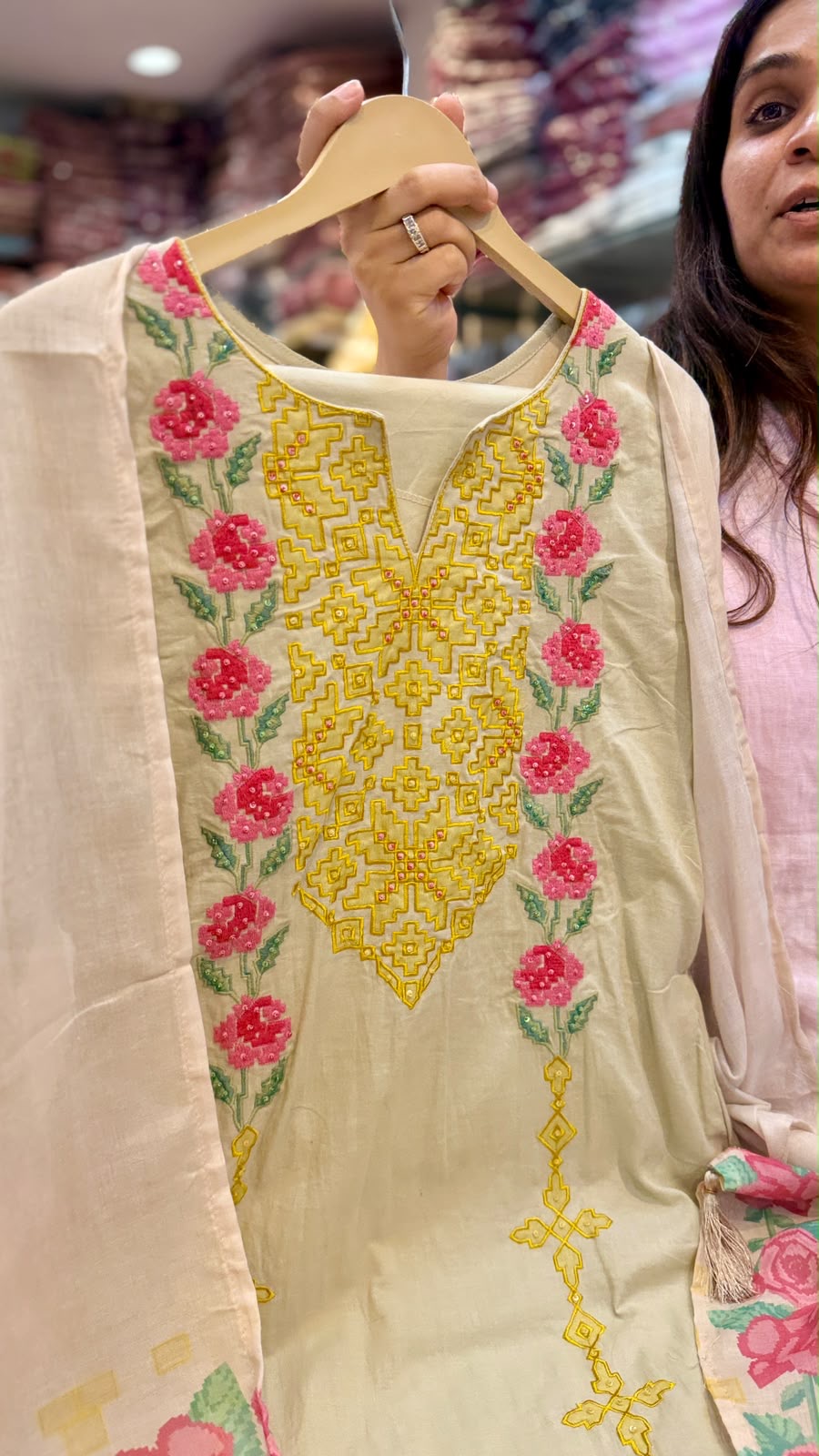 Roses Found Their Geometry – Embroidered Suit Set
