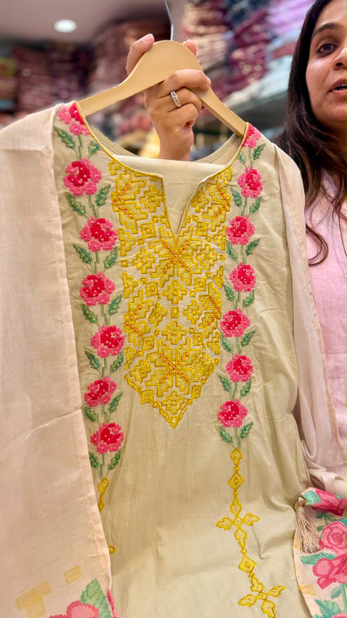 Roses Found Their Geometry – Embroidered Suit Set