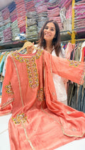 Gilded Petal Mul Chanderi ~ Super Luxe