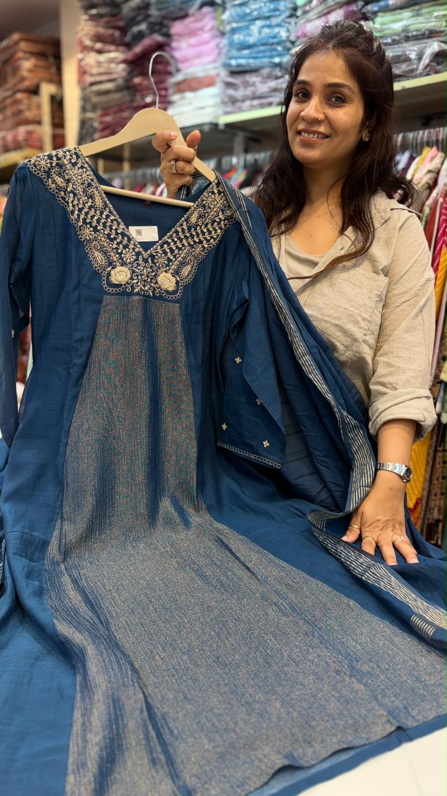 Majestic Crown — Mul Chanderi Luxe