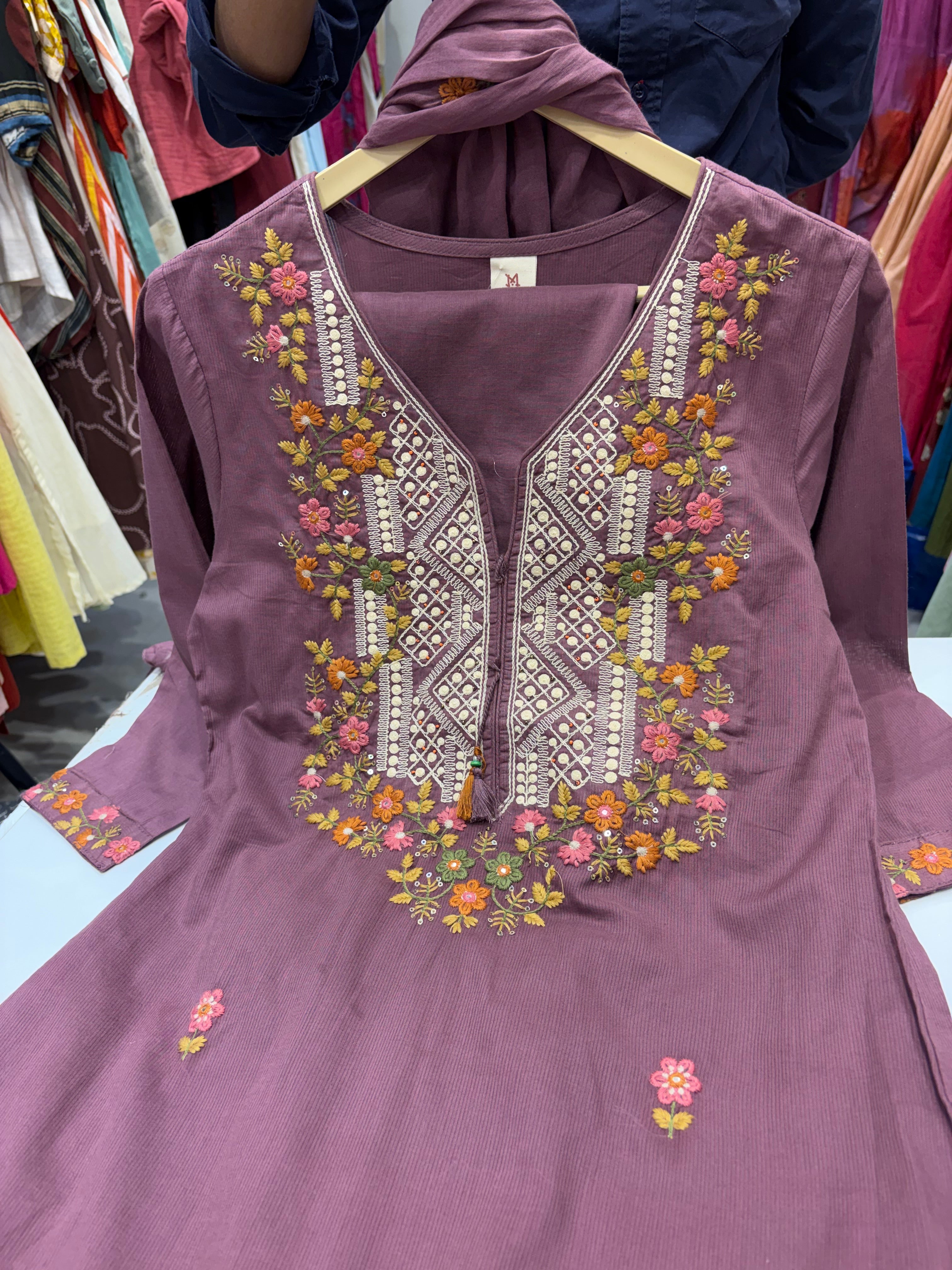 Mulberry Mosaic – Embroidered Suit Set