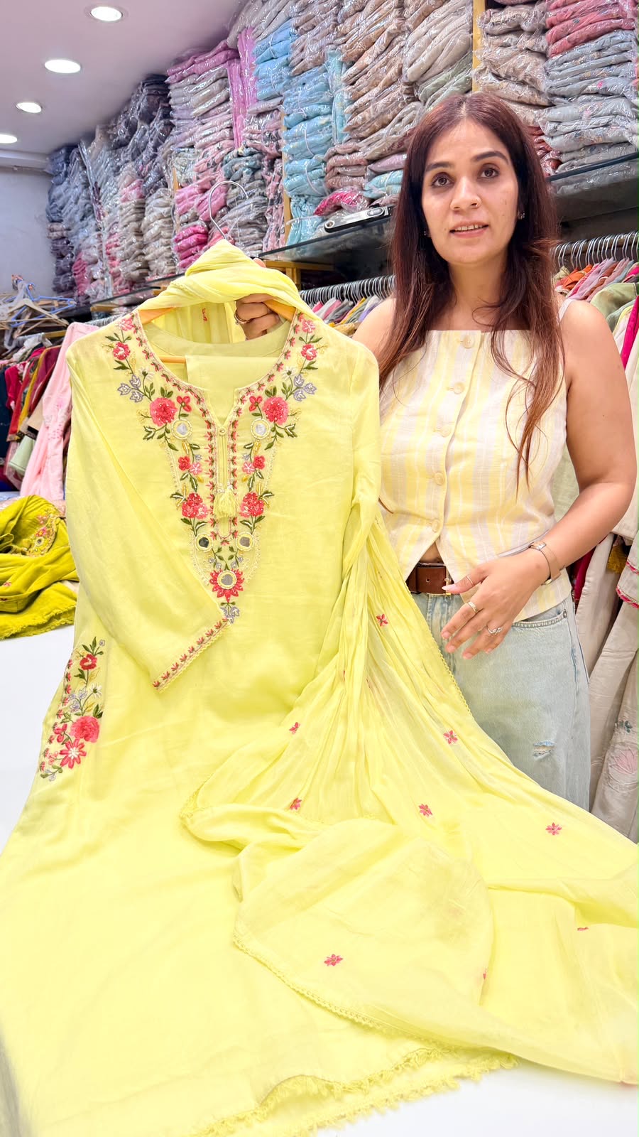 Aafreen Mirrorwork Mul Cotton Ensemble