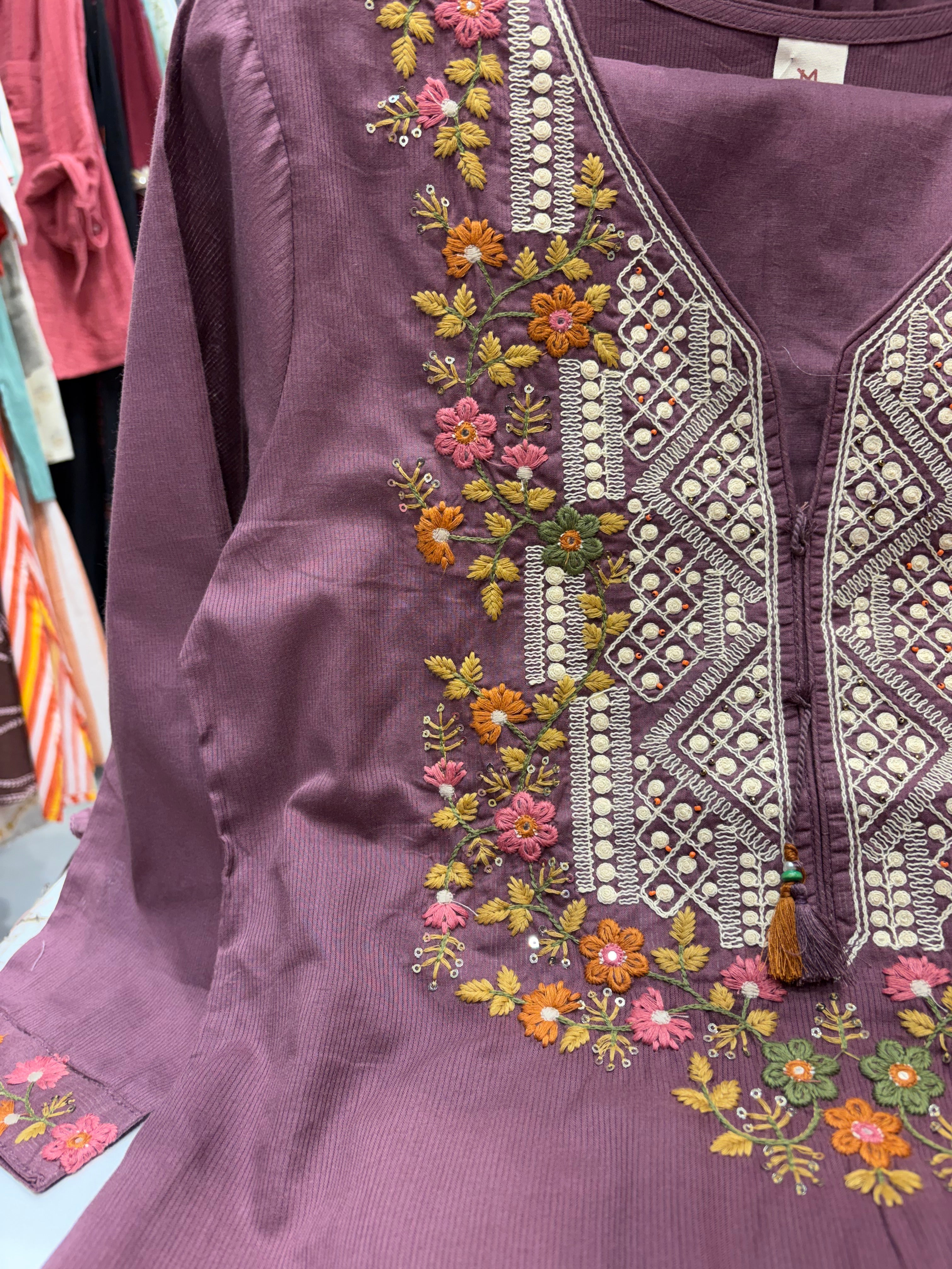 Mulberry Mosaic – Embroidered Suit Set