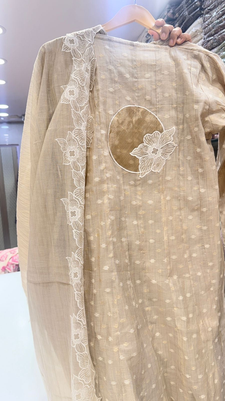 Camilla Jamdani Mul Chanderi Suit Set