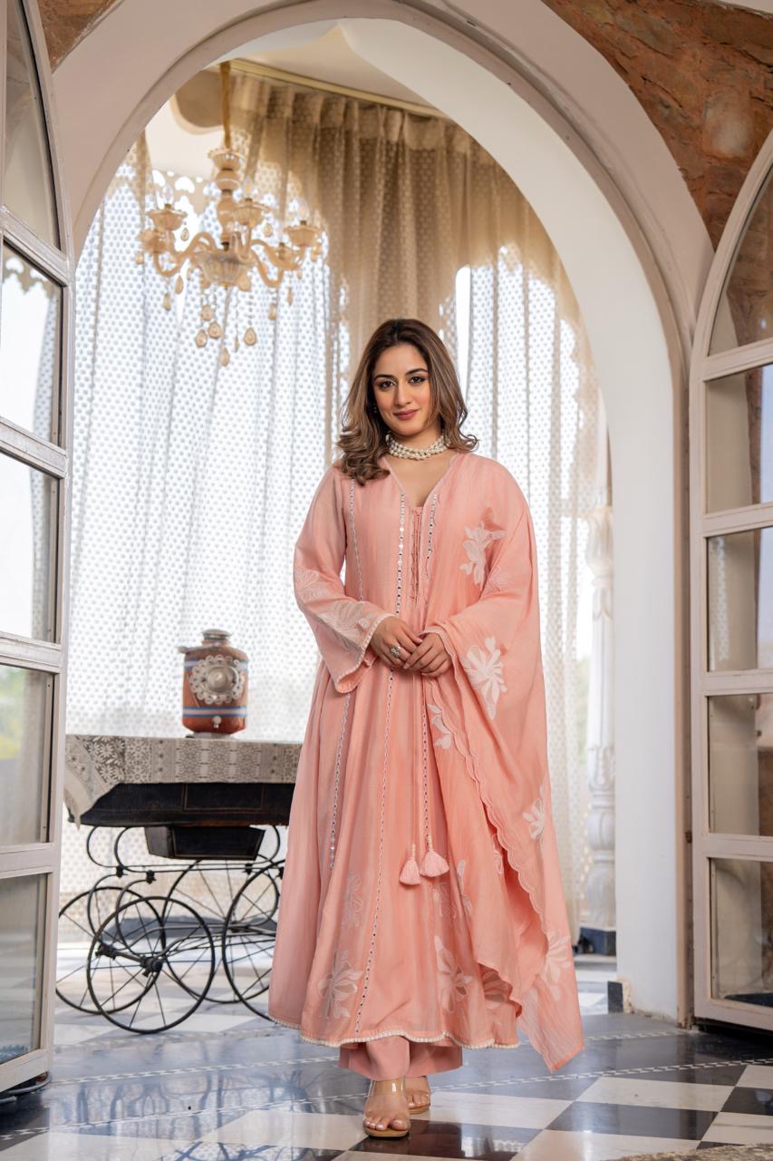 Peach Haze Muse—Mul Chanderi