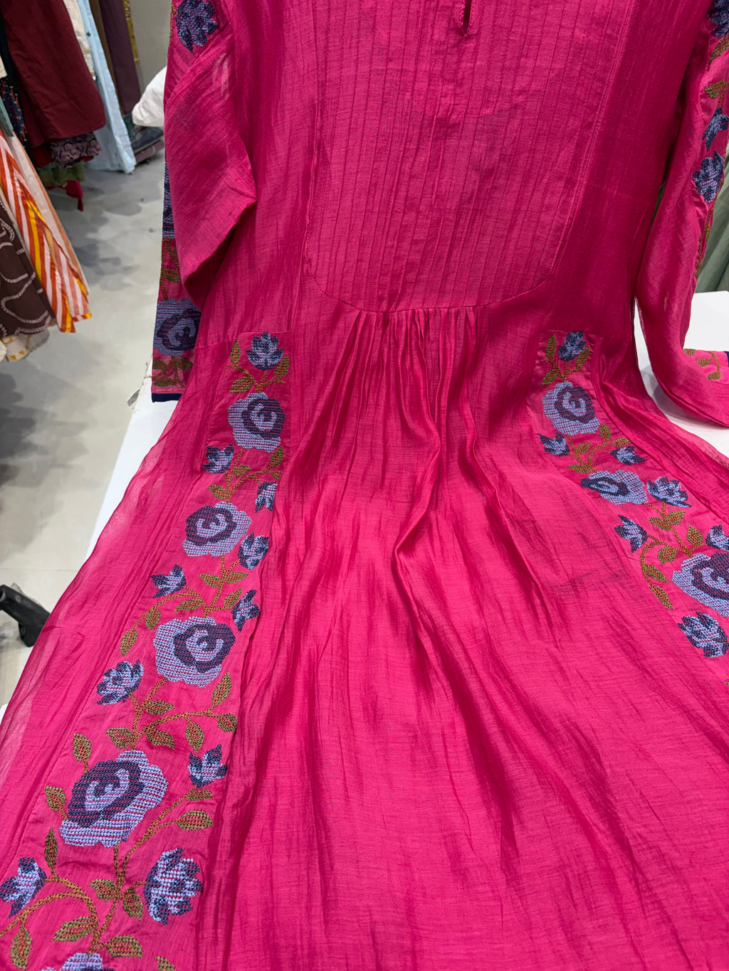 Fuchsia Sonata Mul Chanderi