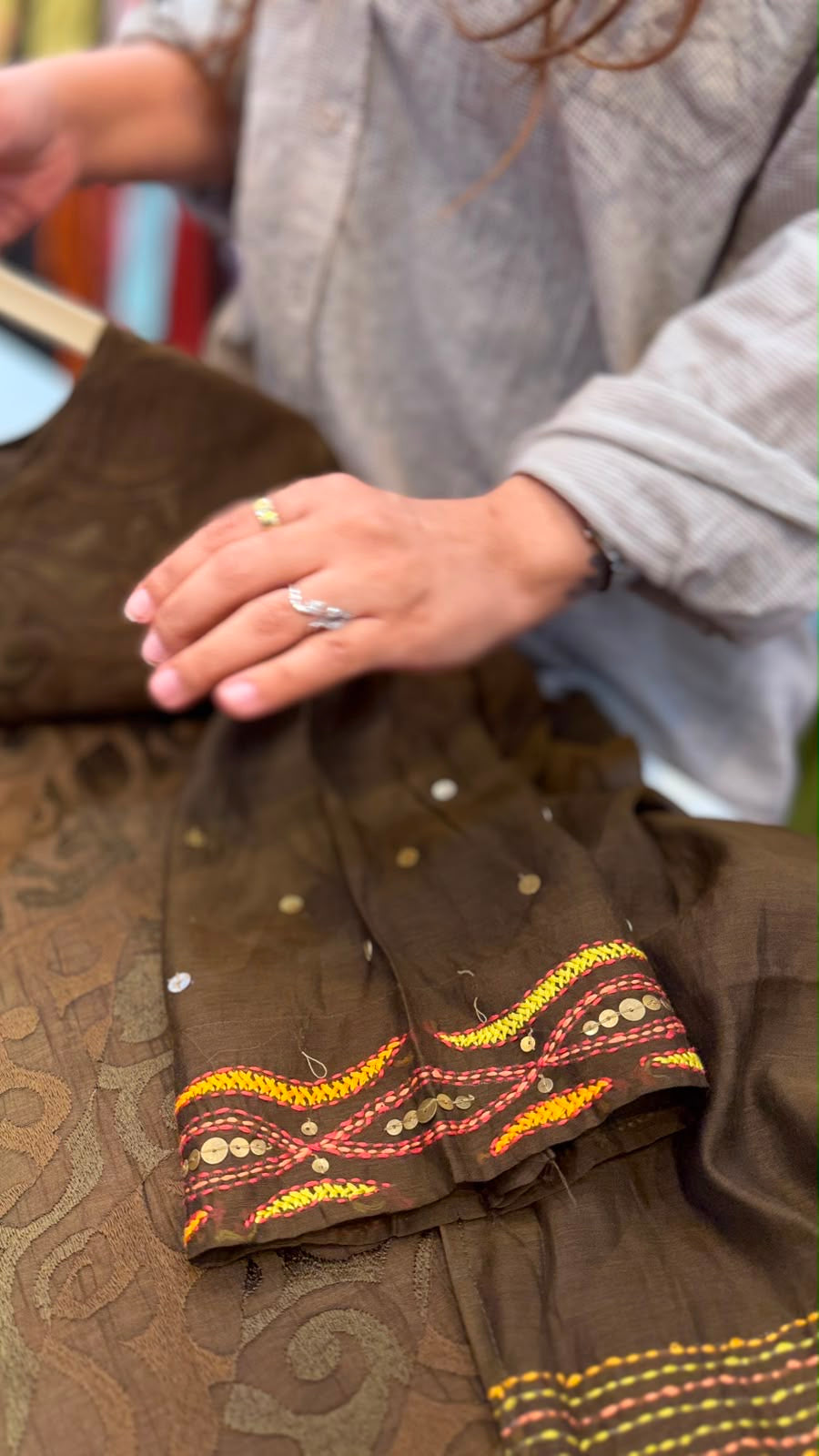 The Colour Kept a Secret – Textured Mul Chanderi