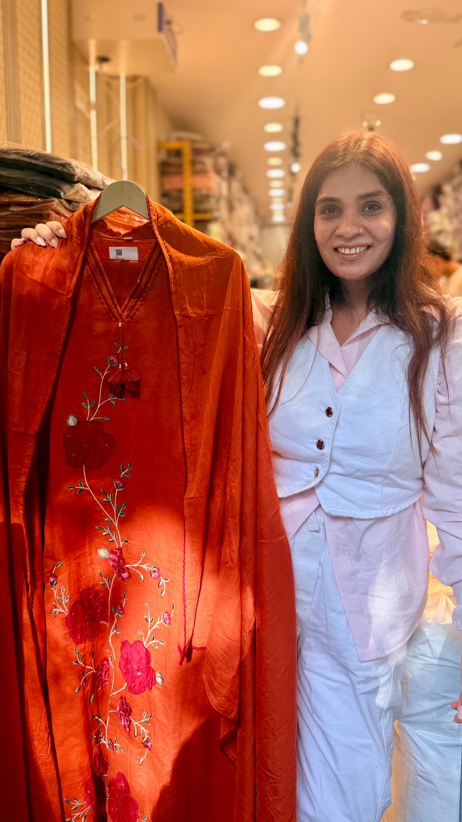 Rust Grace Mul Cotton Suit Set