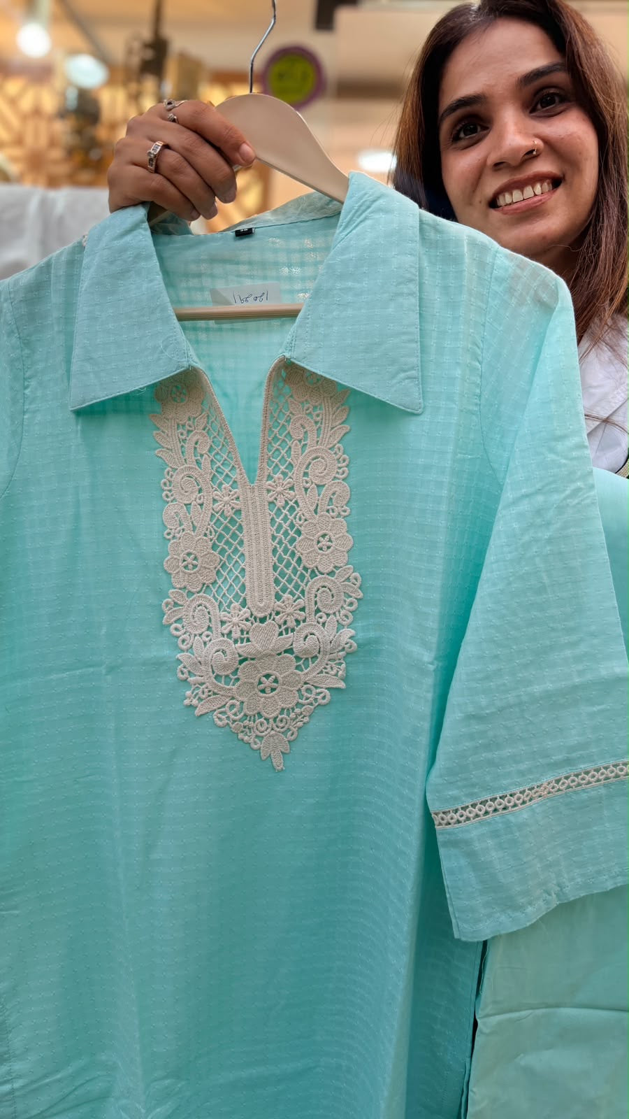 Pastel Poetry – Textured Cotton Suit Set ✨