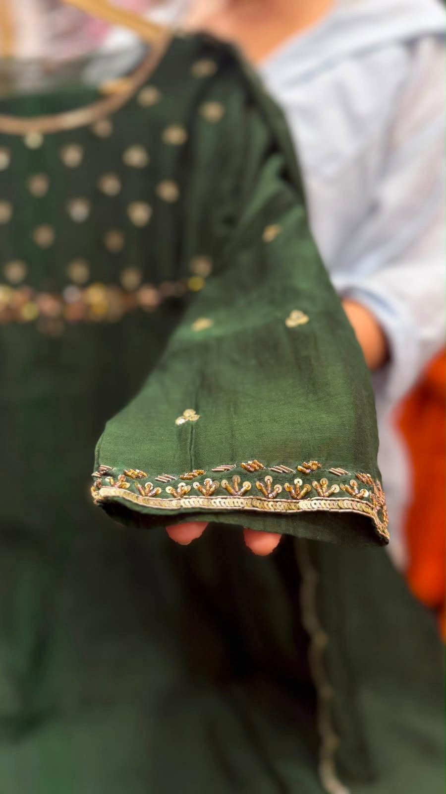 Moss & Mocha Heirloom – Mul Chanderi Suit Set
