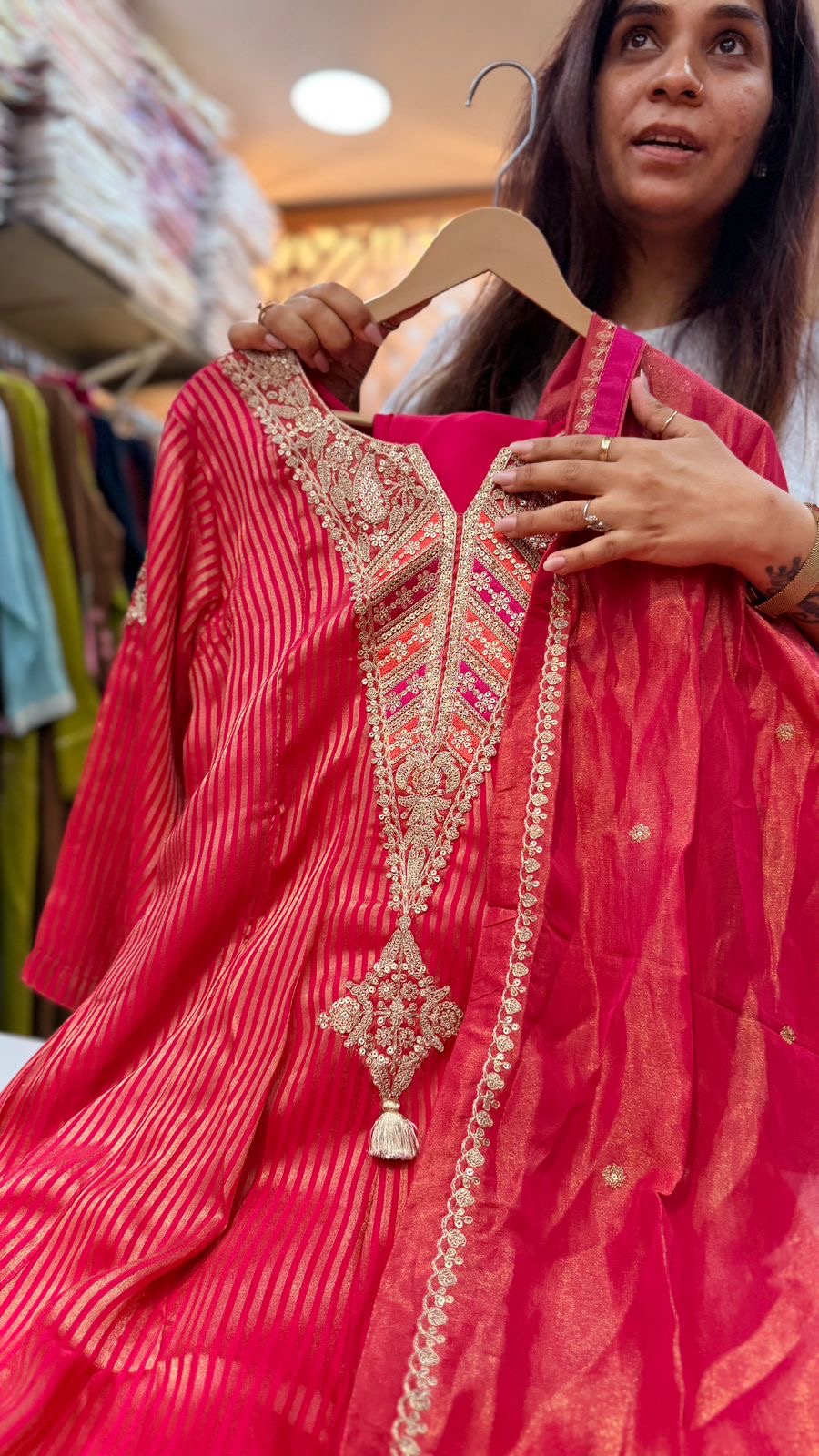 Rani Gulnaar Zari Suit Set