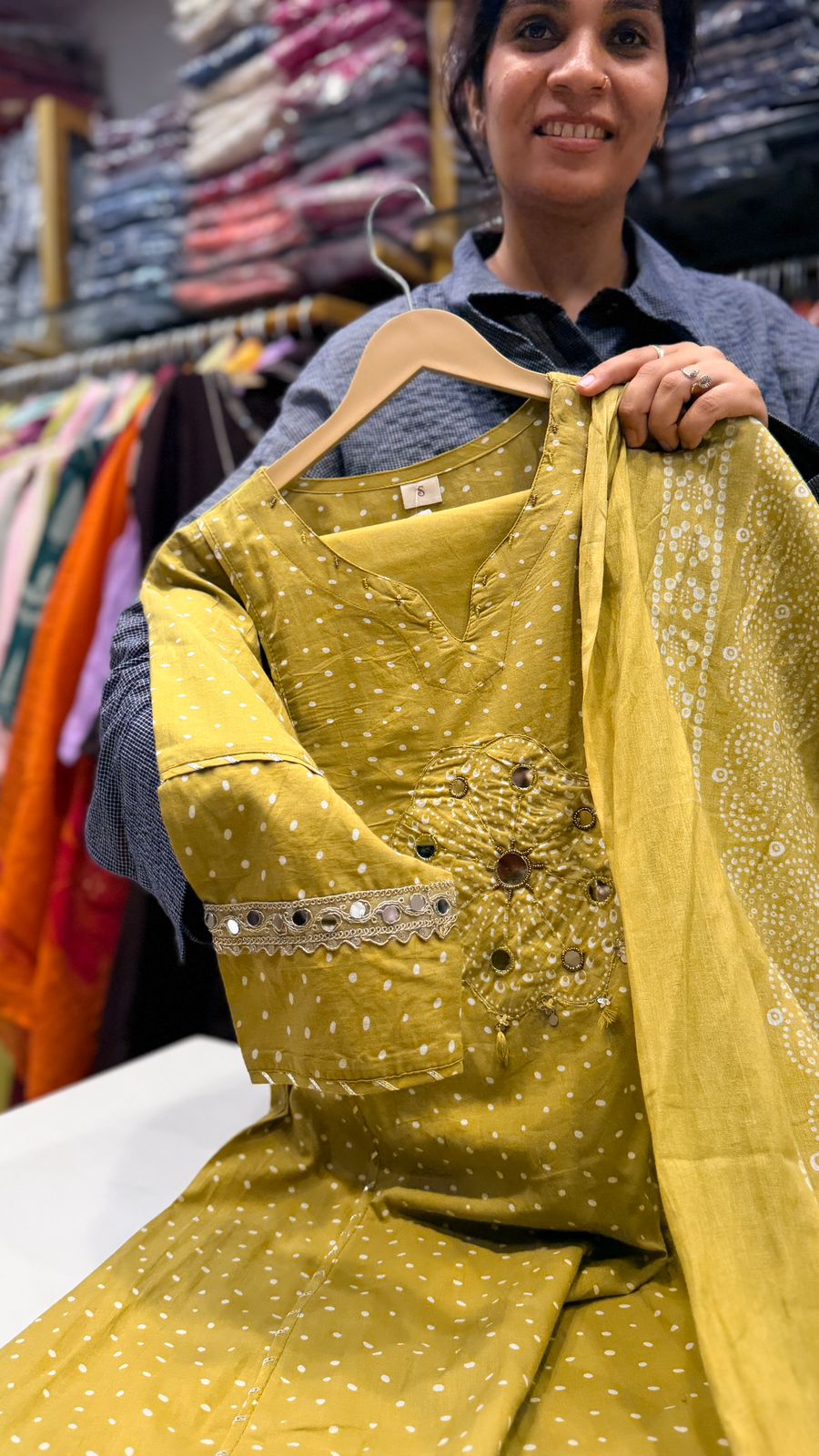 Mustard Glow Printed Suit Set